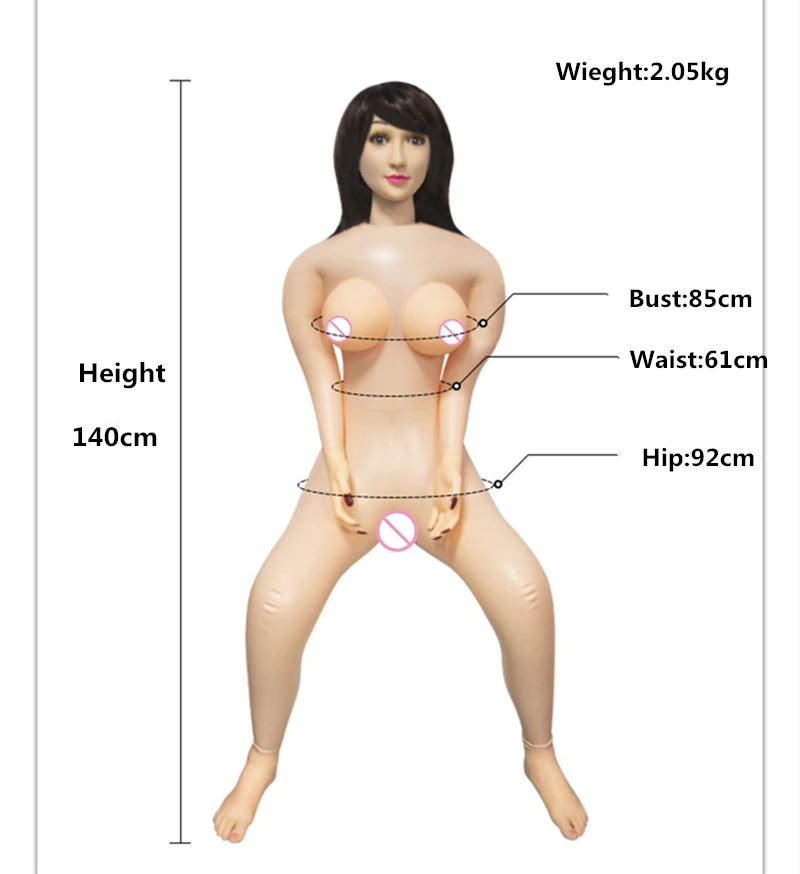 Newest! Elegant Sitting Thickening Inflatable Sex Doll Shoulder Seamless Real Vagina and Anal Love Doll Male Masturbator