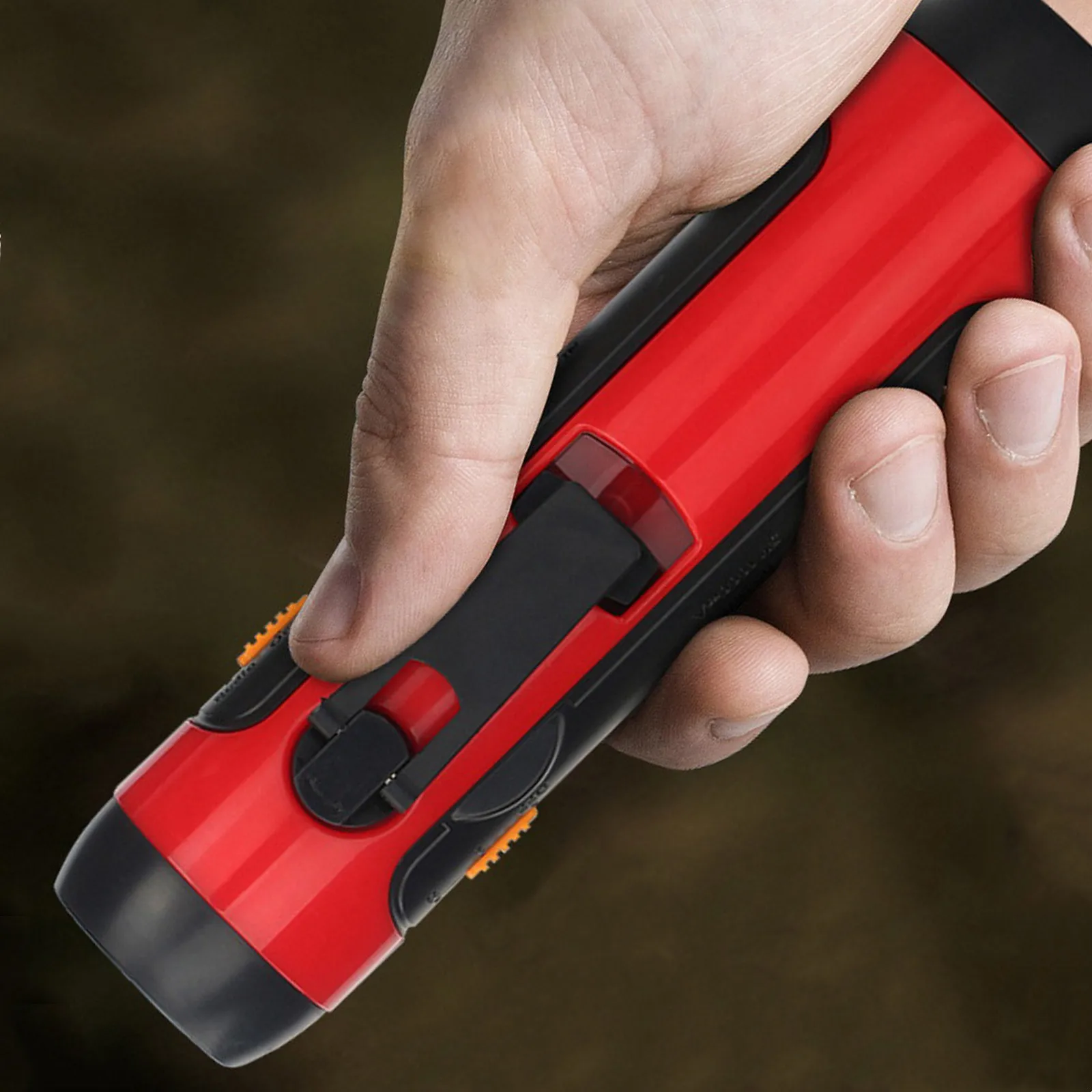 LED Flashlight Outdoor Emergency Flashlight Voice Alarm FM Radio Torches Hand-Cranked Generator Power Flashlight