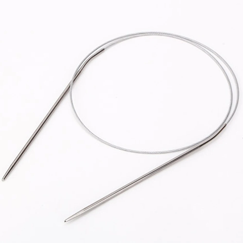 Circular Sweater knitting Needles 43/ 60/ 80/120cm Stainless Steel Ring Needle Weaving Circular Needlework Kit DIY Knitted Tool