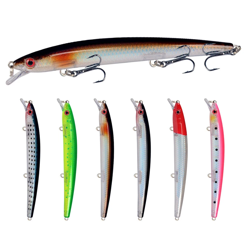 Minnow Fishing Lure 13.5cm 15.5g Floating Artificial Hard Bait Bass Wobblers Lures Crankbait Pike Treble Hooks tackle