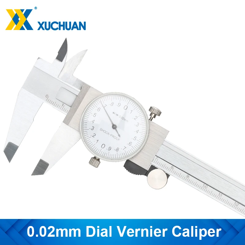Dial Gauge 0-150mm Accuracy 0.02mm Shockproof Vernier Caliper Stainless Steel Gauge Meter Measure Tool Caliper
