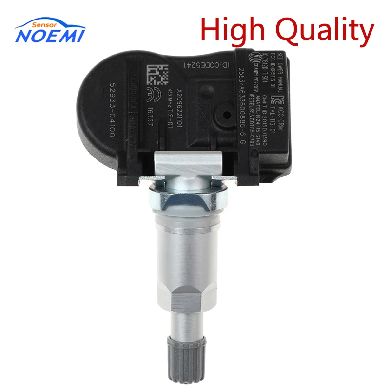 YAOPEI 52933-D4100 433MHZ TPMS Tire Pressure Monitoring Sensor For Hyundai Kia NIRO Optima Sportage Sorento Genesis 52933D4100