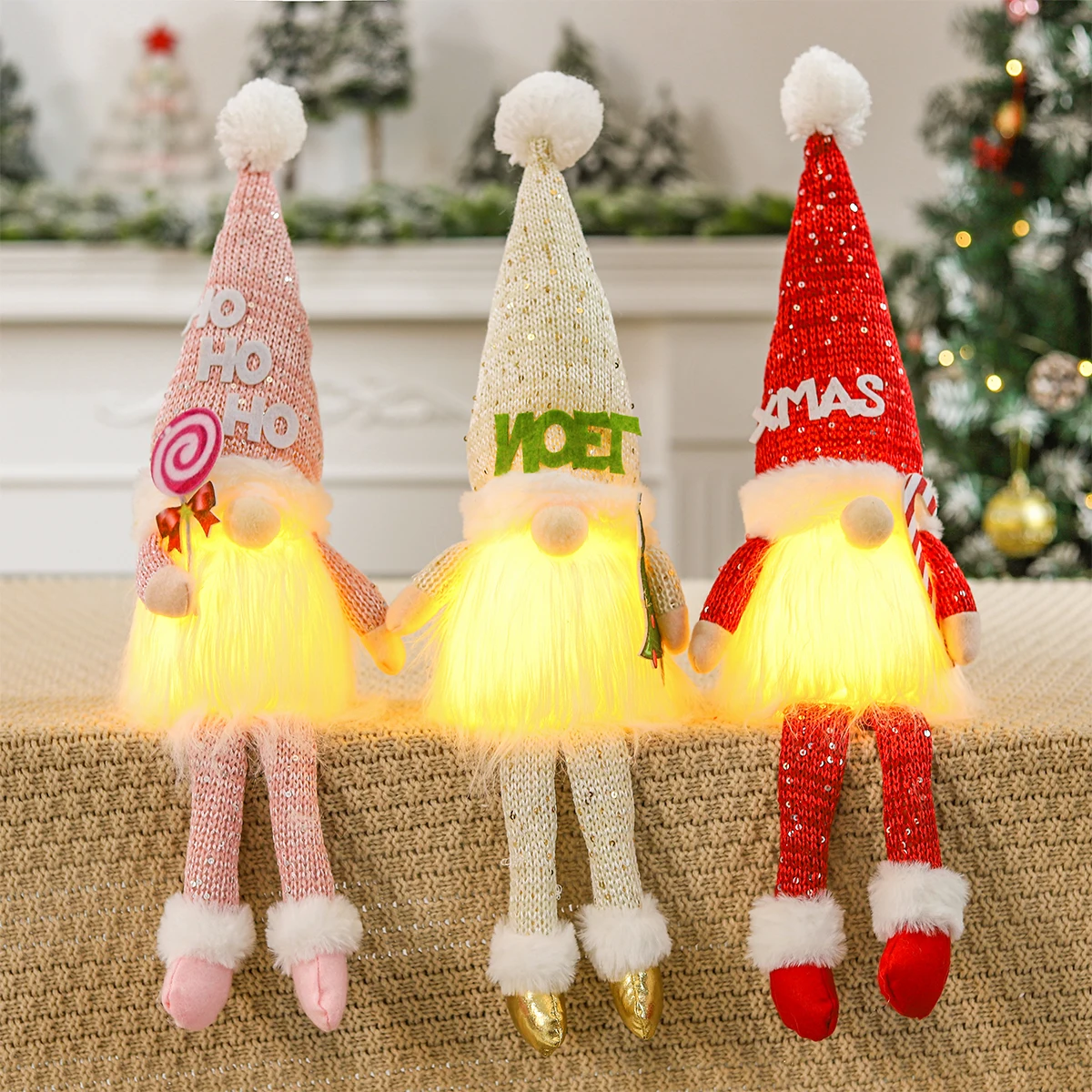 Xmas Glowing Doll Christmas Decorative Led Lights for Home Light Decor Christmas Light Ornament Holiday Decoration New Year Lamp