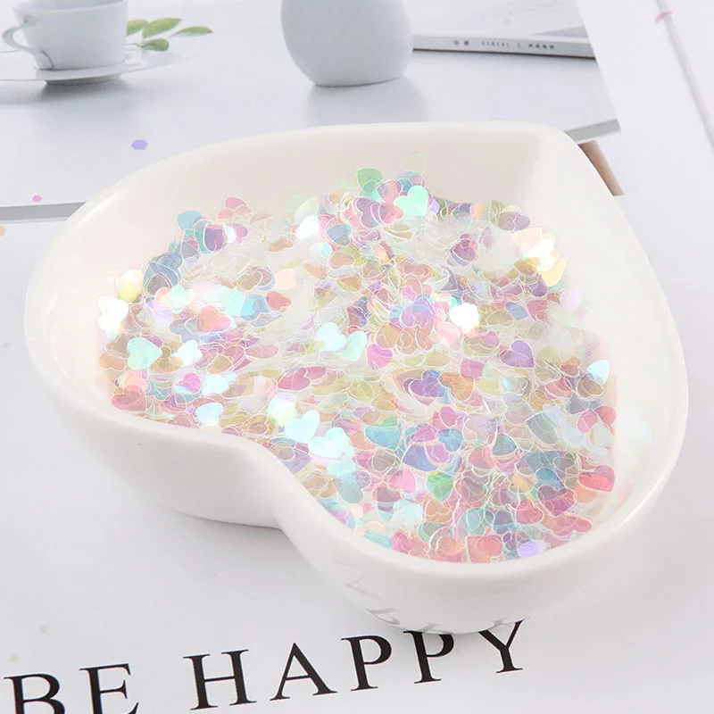 Transparent 3-5mm Ultrathin Dot Star Heart Moon Shape Sequins Nails Glitter Paillettes Eo-Friendly PET Sequin For Nail Beauty