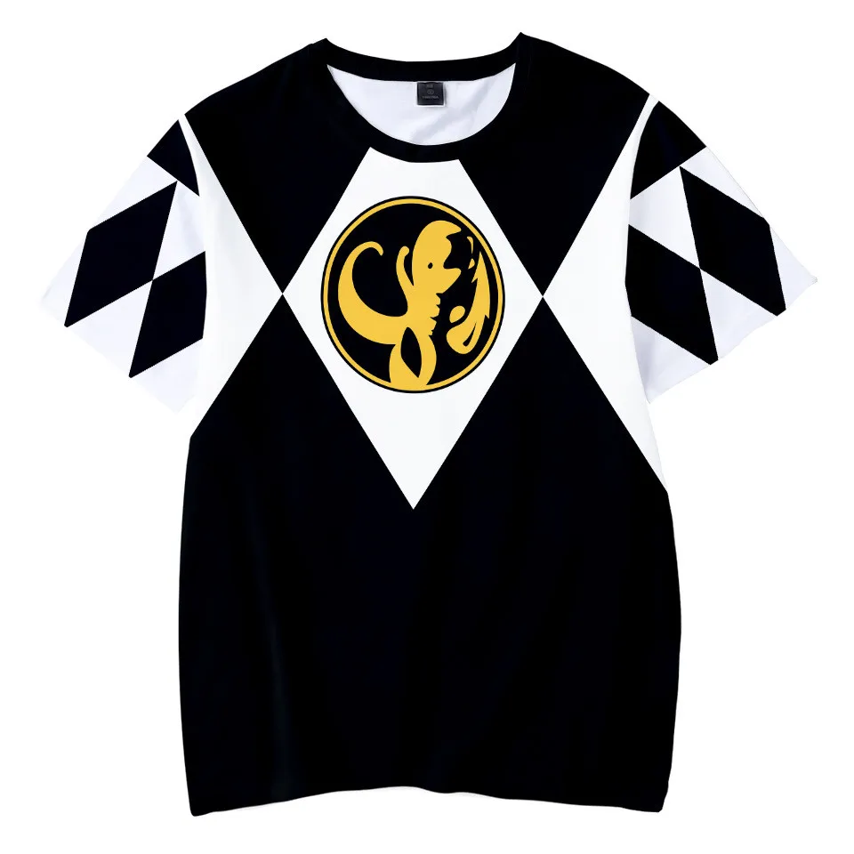 Brand New Digital Mighty Morphin 3D Printed T Shirt Cosplay Costume Short Sleeve T-shirt Casual Clothing Harajuku Tshirt Tops