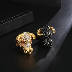Stainless Steel Bull Head Ring     Rock Hip Hop Bull Head Men's Ring     Zodiac Bull Ring