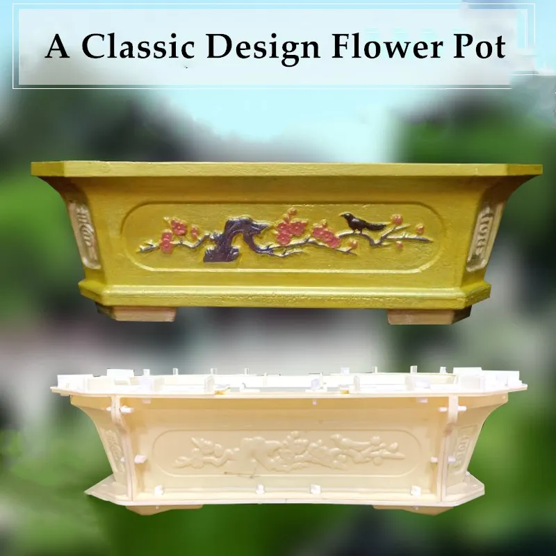 

Summer Breeze Garden Decoration ABS Plastic Planter Mold, Durable Outdoor Vase Moulding, Flower Pot 55cm/ 21.65in Diameter