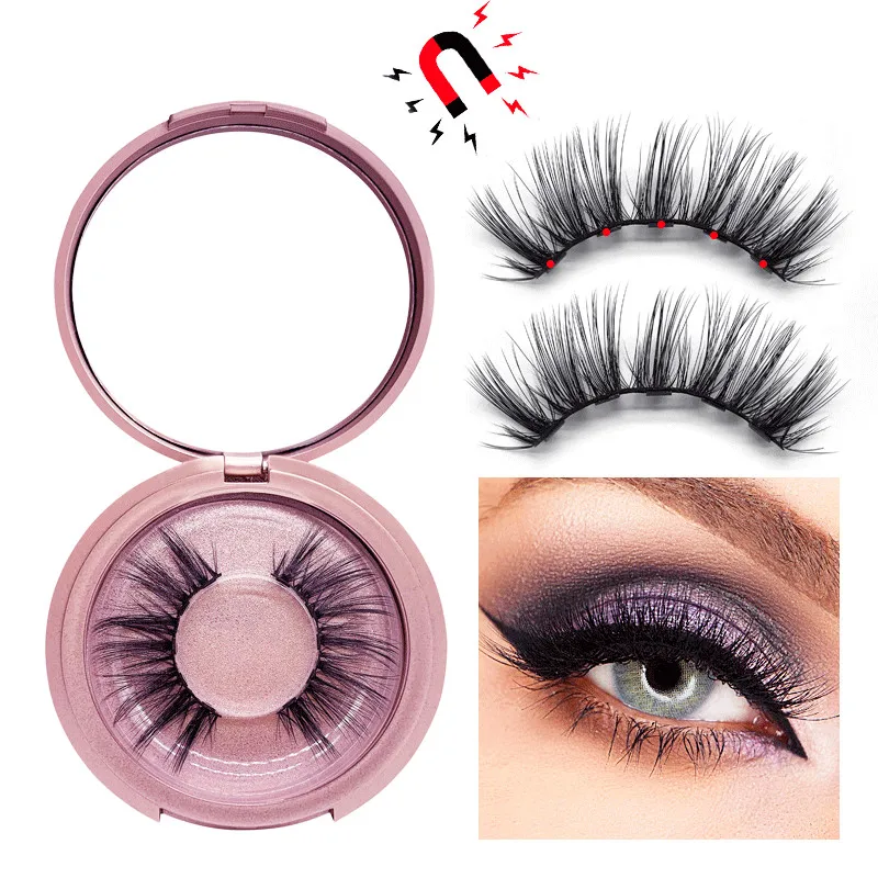 1 Pair-False Eyelashes Magnetic Five Magnet Natural Eye Lashes Dramatic Fake Eyelash Extension