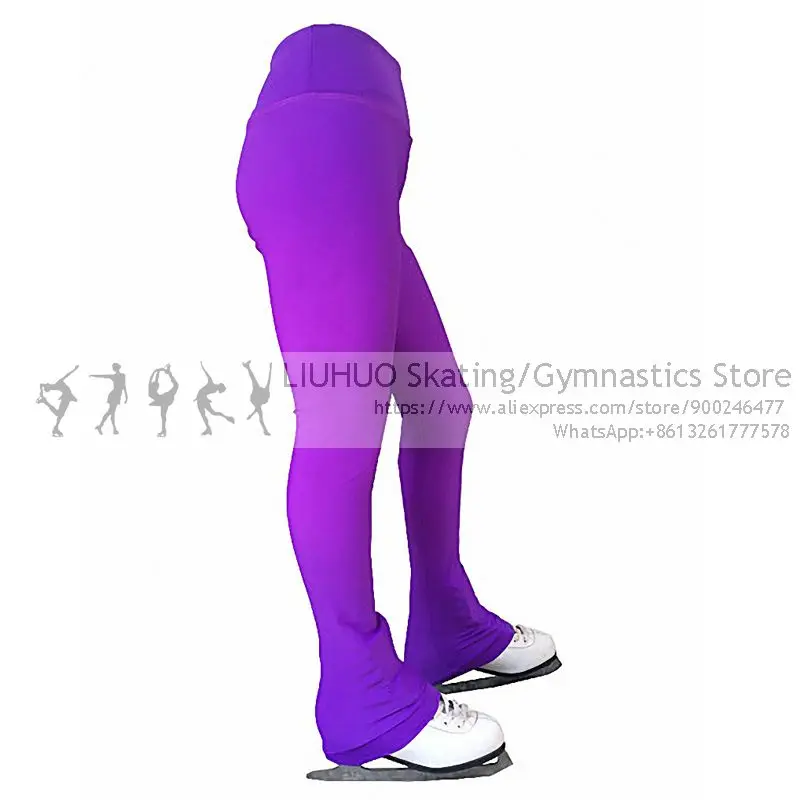 Figure Skating trousers Ice Skating Pants Kids Sports Soild Adult Child Skate Training leggings Women Skiing skating Leggings