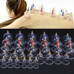 32 Suction Massage Cups Vacuum Cupping Cup Body Massager Plastic Acupuncture Therapy Cupping Set Cans for Massage Health Care
