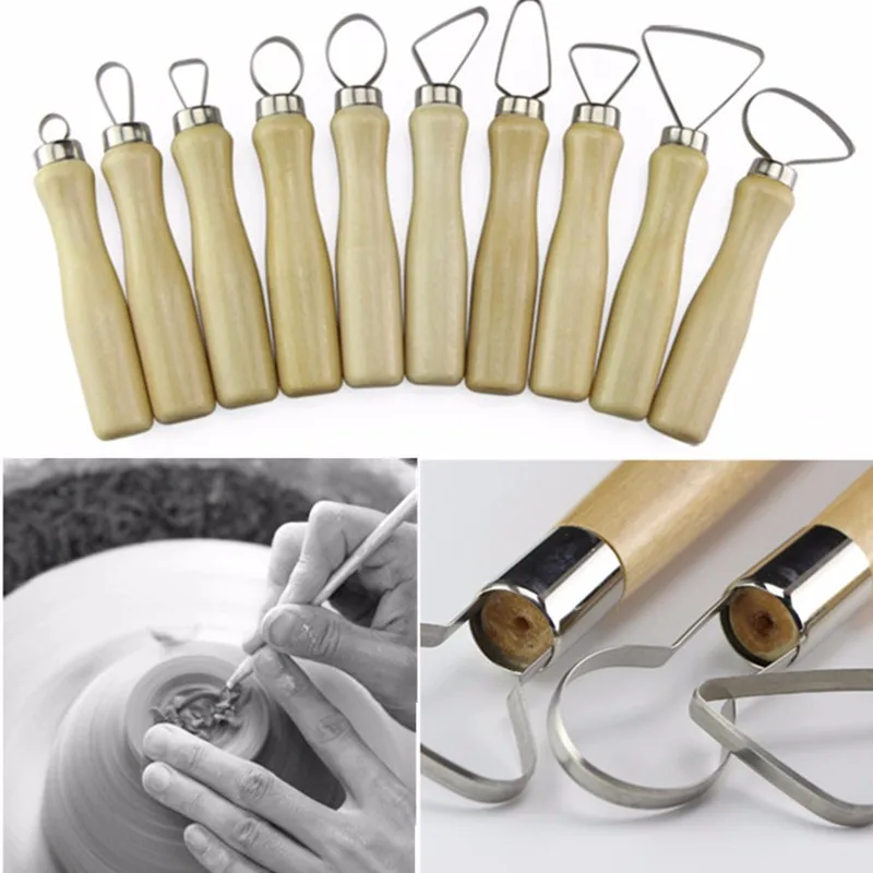 10Pcs Wax Clay Soap Carvers Clay Sculpture Pottery Tools Set Modelling Carving Tool