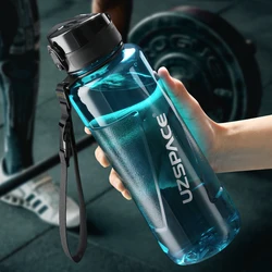 Sport Water Bottles 1000ml 1.5L High-quality Plastic Portable Leakproof Anti-fall Shaker Men Outdoor Climb Drink Bottle BPA Free