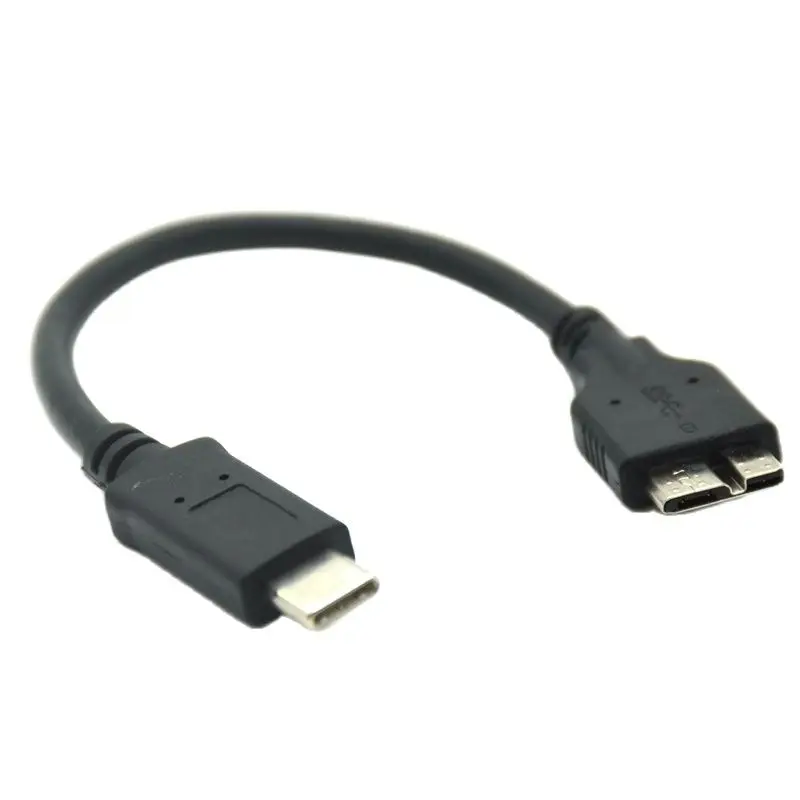 Cable corto USB 3,1 tipo C a USB 3,0, Conector de datos Micro B de 10 pines, 5Gbps, 15cm, 1M, para disco duro, Smartphone, PC, OTG, tipo C