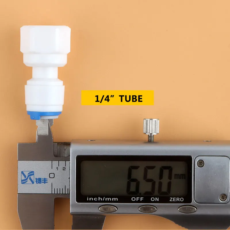 1/4 "Bên Trong Sợi Chỉ Đến Năm 1/4" Ống Áp Adapter Thẳng Kết Nối Nhanh RO Nước Đường Kính Trong 12.5MM kèm Ống