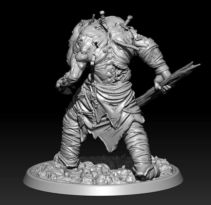 1/24 75mm 1/18 100mm Resin Model Kits Orc Warrior Figure Sculpture Unpainted No Color RW-397