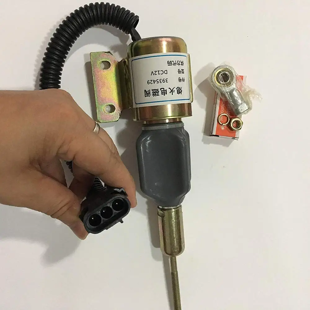12V Diesel Engine Stop Solenoid 3935429 Fuel Shut down Solenoid Compatible with SA-4755-12 for Vehicle Applications