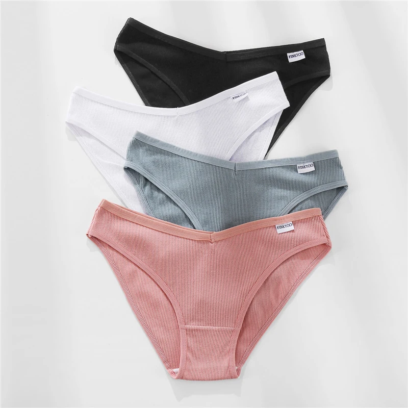 Women\'s Panties Soft Cotton M-4XL Breathable Sexy Lingerie Solid Briefs Ladies Low Waist Underwear Fashion Panties Dropshipping