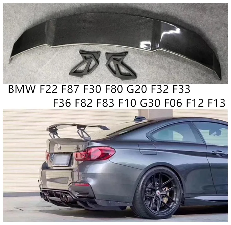 REAL Carbon Fiber Spoiler For BMW F22 F87 F30 F80 G20 F32 F33 F36 F82 F83 F10 G30 F06 F12 F13 High Quality Wing Lip Spoilers