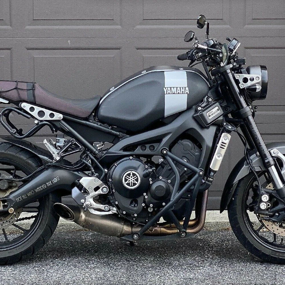 Carbon Fiber Side Tank Covers Motorcycle Tank Protector Covers Sliders Protectors 100% Carbon Fiber 3K For YAMAHA XSR900 XSR 900