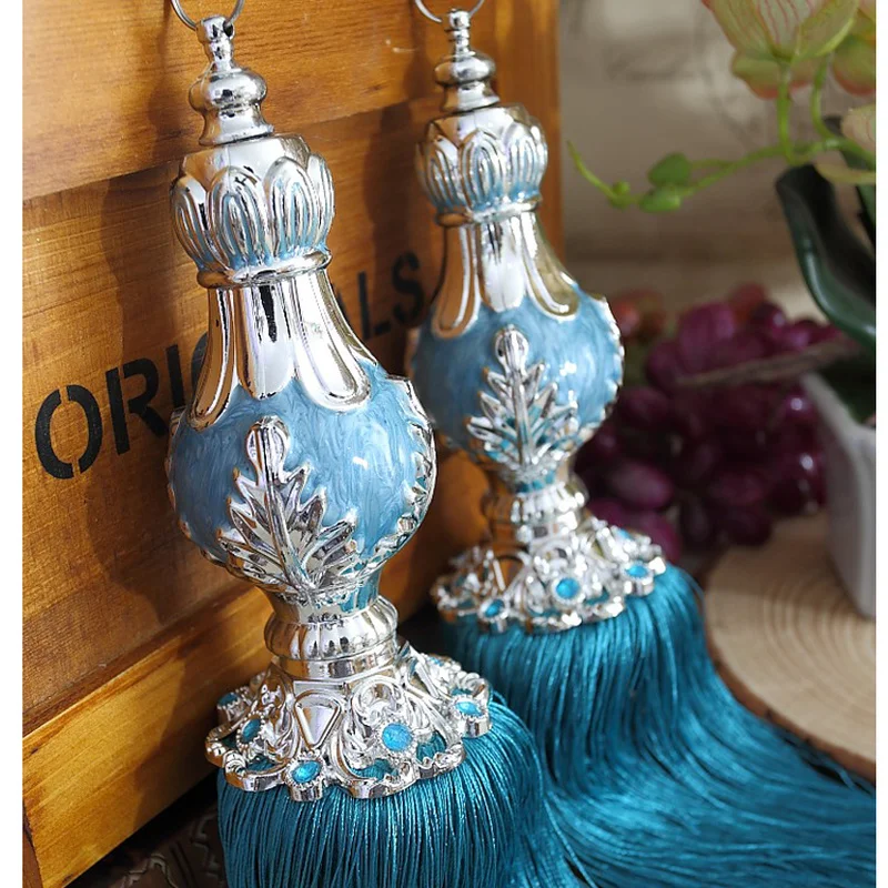 2Pcs Curtain straps European minimalist curtain buckle straps hanging ball Curtains Tieback Tassel Home Decoration Accessories