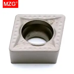 MZG 10PCS CCMT 09T3 0602 MT FG HQ ZN60 터닝 보링 커터 강철 가공용 CNC 선반 서멧 인서트