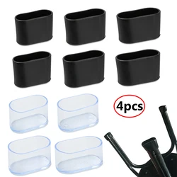 Embouts de pieds de chaise ovales coordonnants, protège-pieds, coussinets, silicone, meubles, housses de table, chaussettes, housse anti-poussière, pieds ronds, 4 pièces