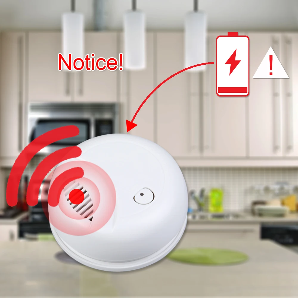 Standalone Alarm Smoke Detector Kit Home Security Wireless Fire Smoke Sensitive Detector Portable Alarm Sensors Fire Equipment