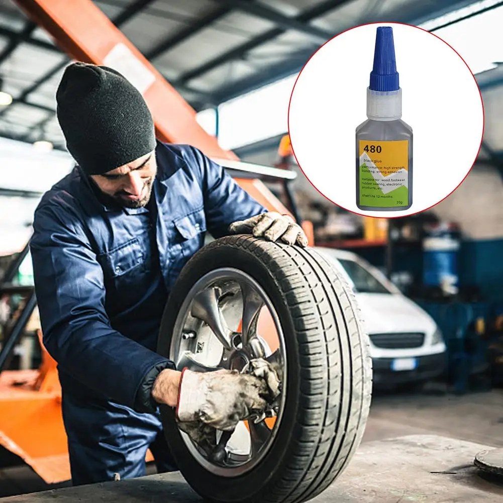 Mighty Tire Repair Glue Car Tyre Puncture Sealant Bike Car Tire Repair Patch Craft Adhesive Car Rubber Tire Seal Glue For Mot