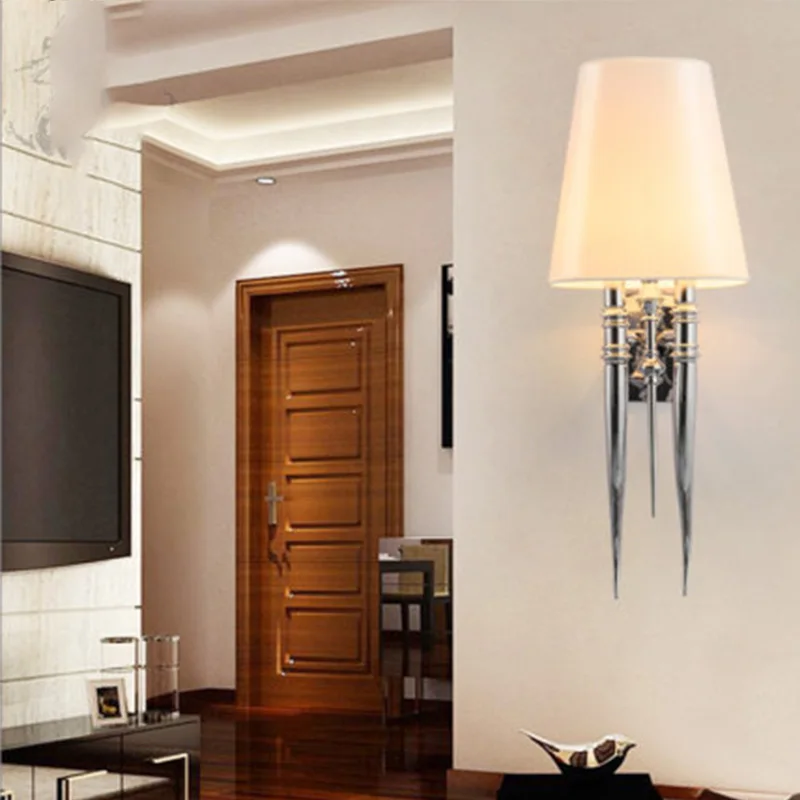 Creative LED Wall Lamp Hotels Modern Iron Corridor Dining Living Room Bedroom Double Head AC85-265V Sconce Light Fixtures