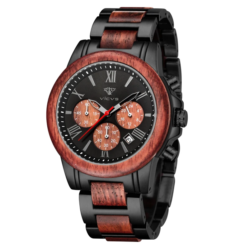 men quartz wristwatches wood watch stainless steel + wood hybrid unique watch fashion top luxury business quartz watch