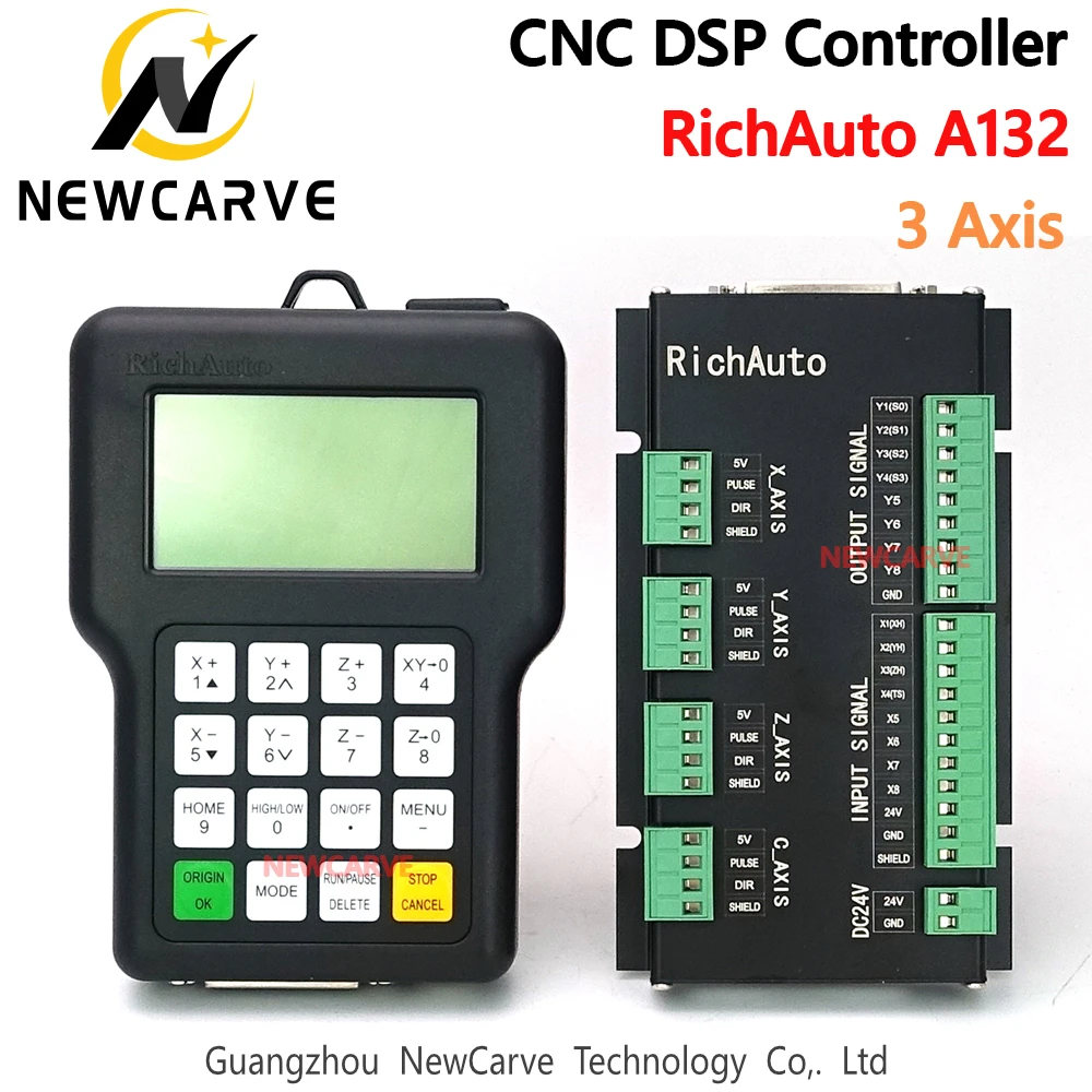 

RichAuto DSP A132 A132E 3 Axis Remote Controller For Turning&Engraving Lathe Motion System NEWCARVE