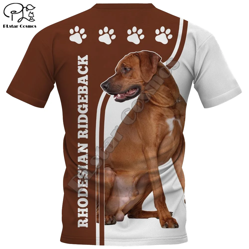 Mens women Rhodesian Ridgeback 3d t shirt Summer Dogs Print  tshirts tees casual short sleeve tops quick dry harajuku tee