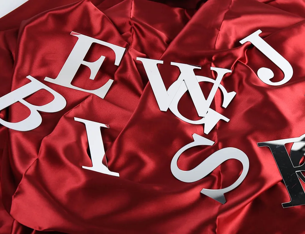 10cm 26 Letters Silver Mirror Wall Sticker Acrylic Mirrored Decorative Stickers Wall Decals DIY Mirror Lettering Alphabet Decor