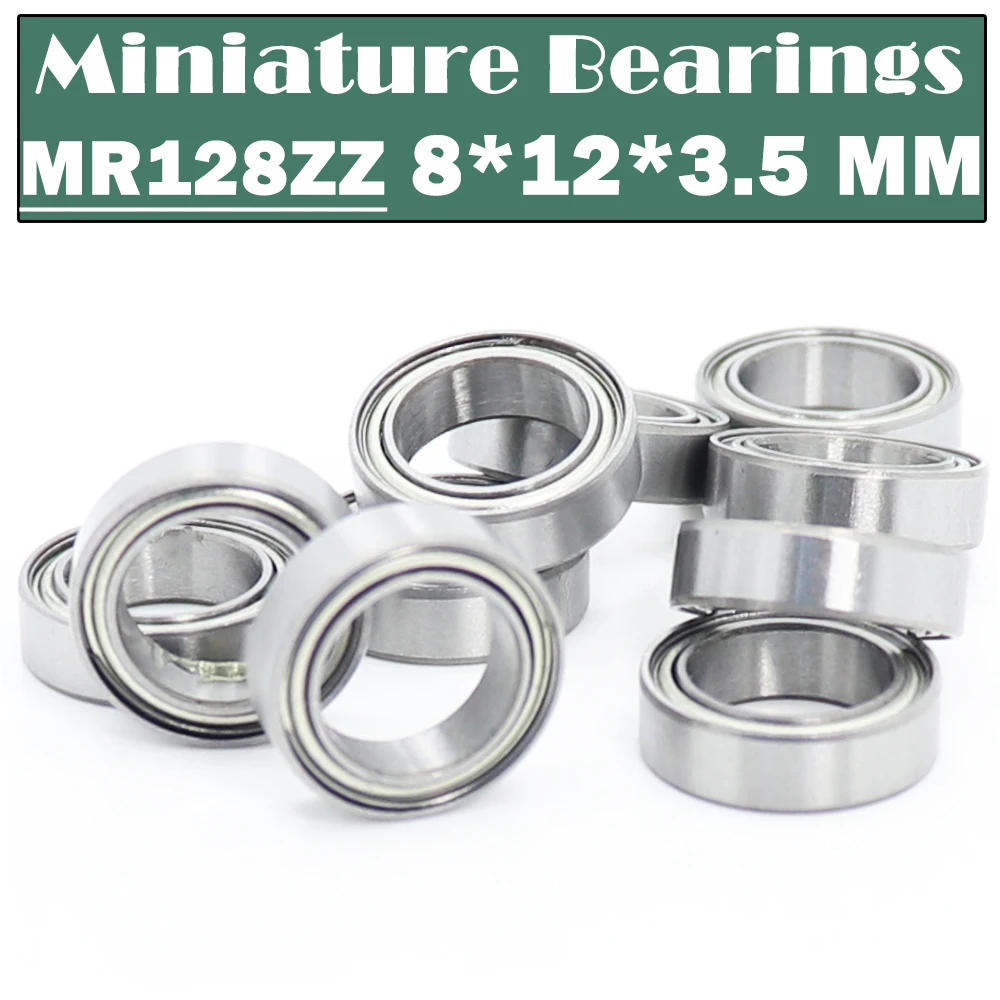 MR128ZZ Bearing ( 10 PCS ) 8*12*3.5 mm Miniature MR128-2Z Ball Bearings MR128 ZZ L-1280ZZ MR128Z