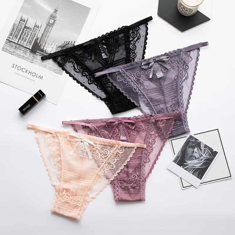 

High Quality Women Seamless Panties Solid Ultra-thin Panties underwear Women's Sexy low-Rise Ruffles Briefs Lingerie ac119