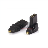 Micro HDMI- compatible Male To HD Female 180/360 Degree Rotating 90 Right Angle Adapter Convertor Cable for Tablet