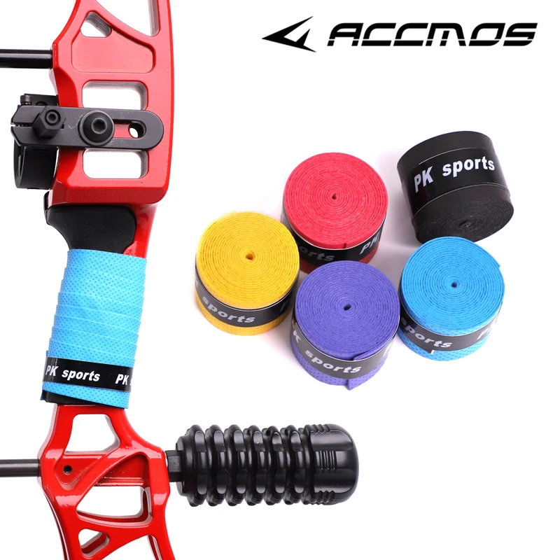 New 1pc Archery Absorb Sweat Band Bow Riser Tape Band Non-Slip Stretchy Handle Grip Bow Riser Tape Band Rope Wrap Shock Absorb