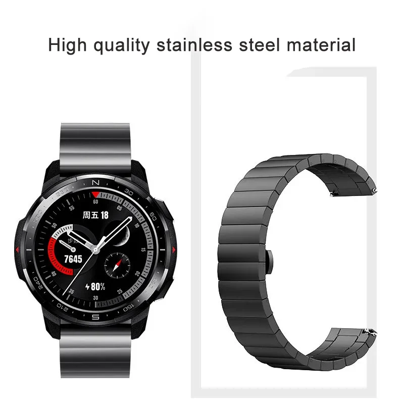 Stainless Steel Strap For Huawei Honor Watch GS Pro Bracelet  Metal Watchband Loop for HONOR Magic Watch 2 46mm wristband new