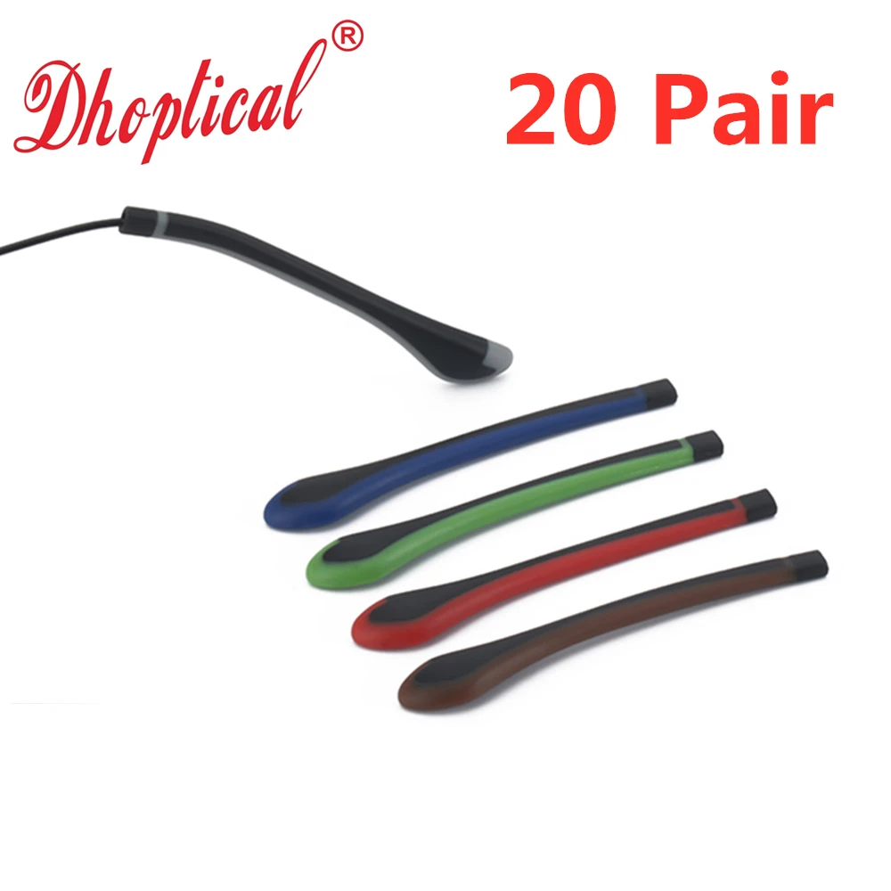 

20 Pair Eyeglasses Temlpe Tips Eyewear Leg Coat Rubber Material Double Color By Dhoptical