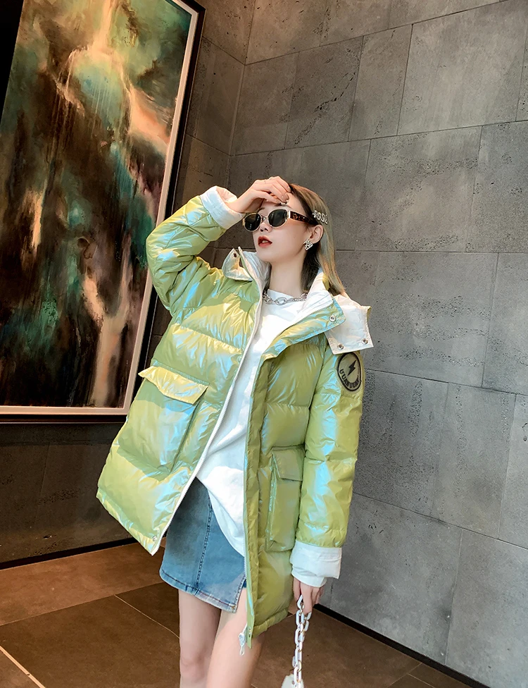 Fashion Candy Color Jacket Women Winter Warm Windproof Cotton Coat Loose Autumn Winter Padded Parkas Women\'s Large size Coats