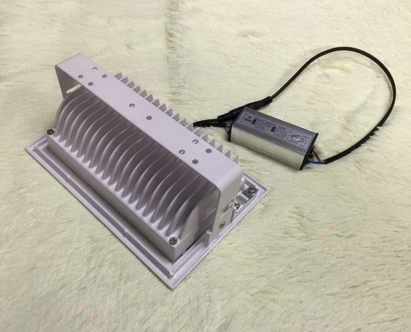 2pcs/lot LED Downlight 50W COB Spot Rectangular Recessed Ceiling Down Light Rotatable Adjustable Downlight Indoor Lighting