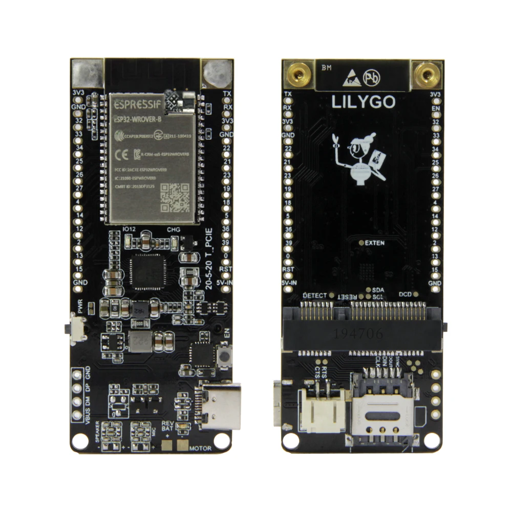 Imagem -03 - T-pcie Esp32-wrover-b 16mb Axp192wifi Bluetooth Placa de Desenvolvimento com Sim7000g Sim7600sa Sim7600e Sim7600jc-h Sim7070g Sim868