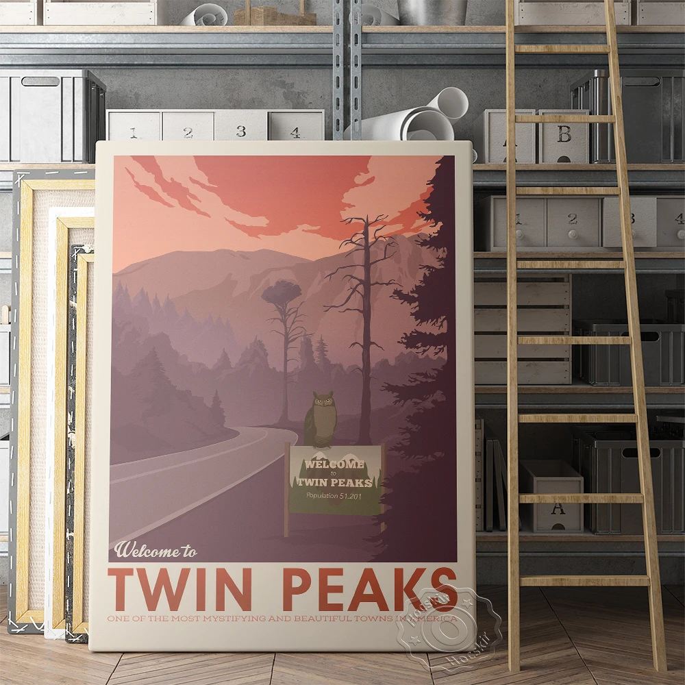 Twin Peaks TV Series Show Vintage Poster, American Teleplay David