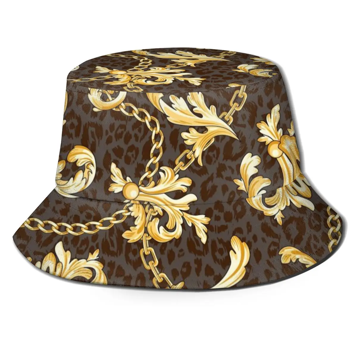 NOISYDESIGNS Summer Foldable Fisherman's Baroque Floral Pattern Bucket Hat Outdoor Sun Cap Hats Bonnet Panama Hip Hop Flat Top