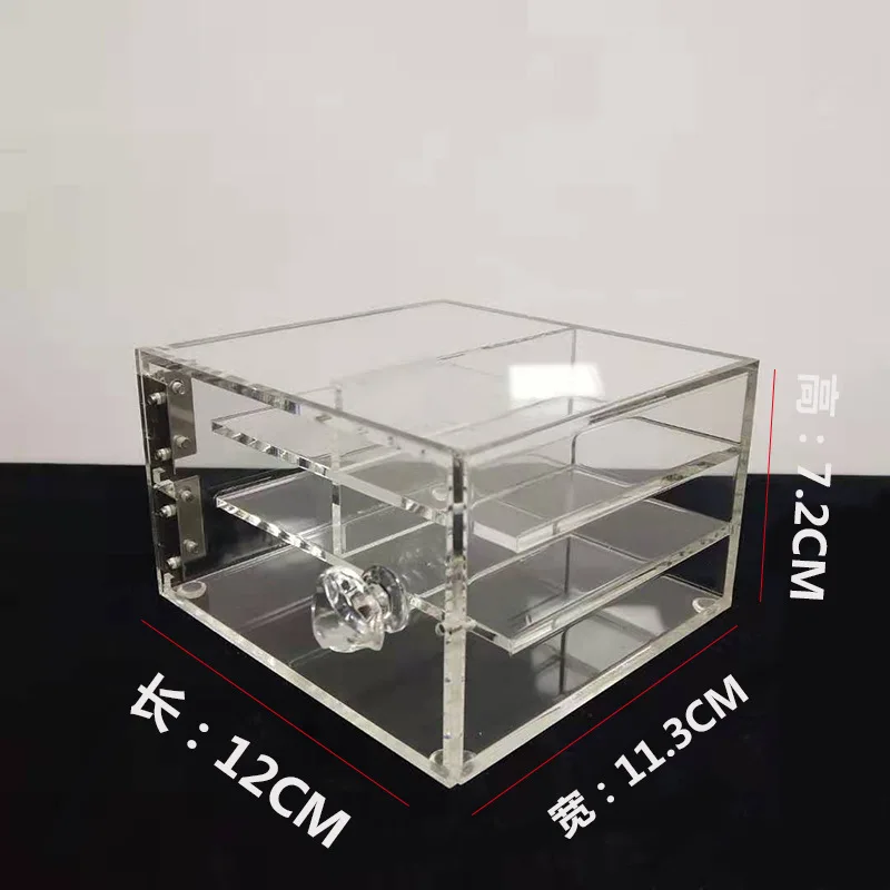 8 layers clear eyelash storage box Makeup Display Case Eyelashes Extension Pallet Holder Transparent Container