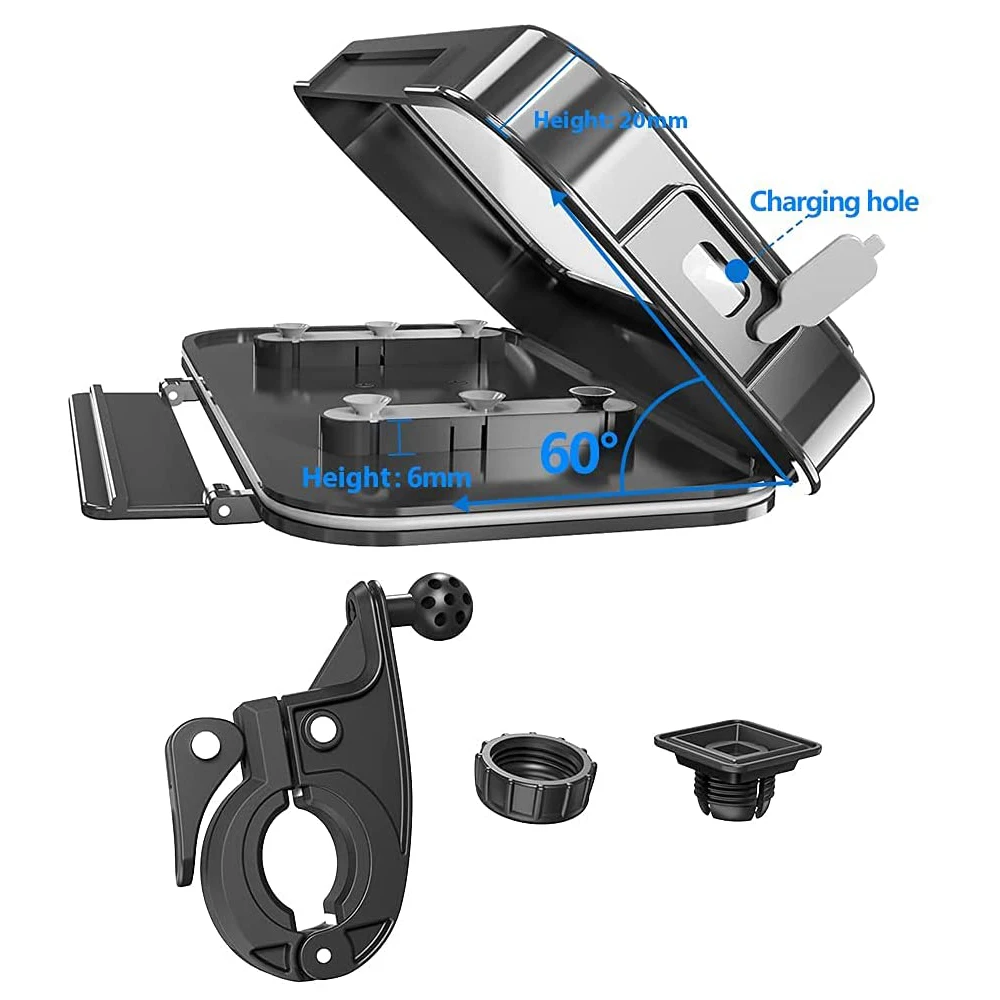 Waterproof Bike Motorcycle Phone Holder Bicycle Handlebar Cell Phone Support Mount Bracket Motorbike Scooter Phone Case Cover