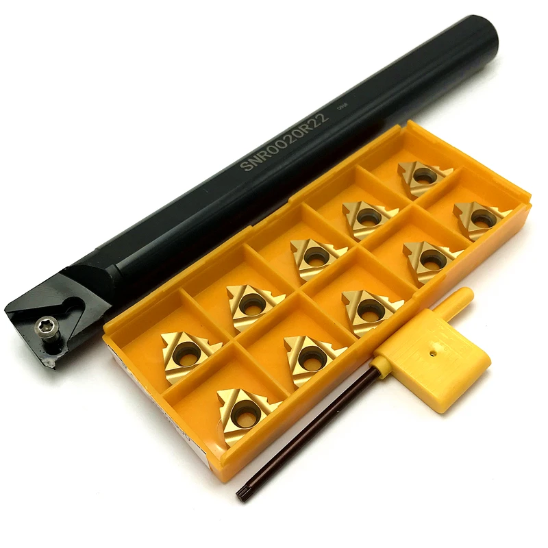 SNR0020R22 muslimah portautensili per tornitura filettatura interna + inserti in metallo duro 22IR AG60 utensile da taglio inserto per tornitura CNC
