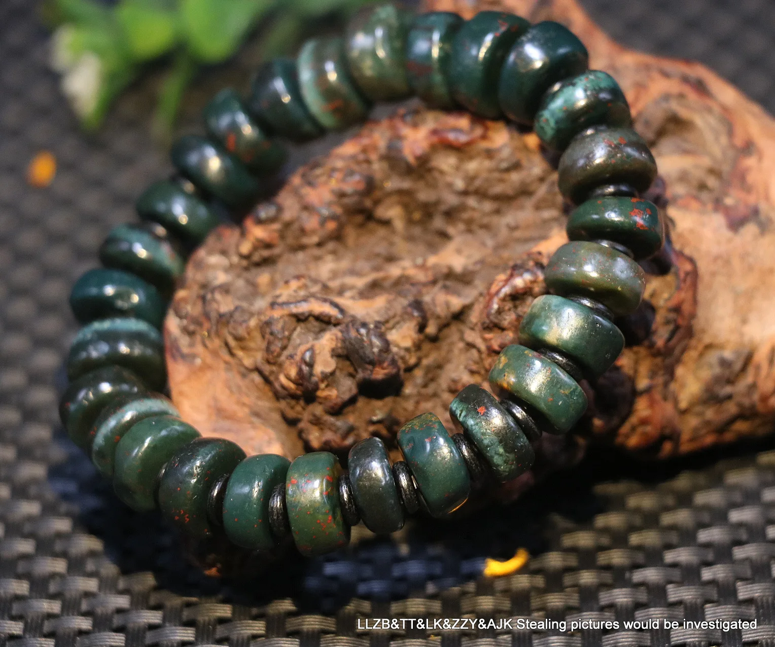 

Super Energy Ultra Energy Tibetan Old Agate Cinnabar Dots Abacus Shape dZi Bead Bracelet ZZYs LKbrother Talisman UPD210084A1