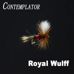 CONTEMPLATOR 5pcs 12#Royal Wulff dry fly bait attractor pattern resembled flying ant/mayfiles popular fly fishing artificial fly