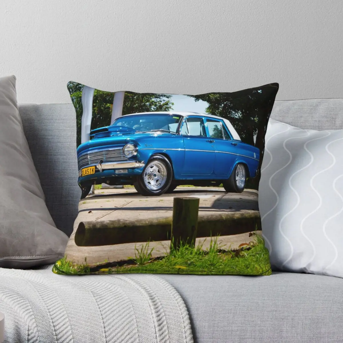 Sacilotto Family's EH Holden Sedan CLASIK Square Pillowcase Polyester Linen Velvet Zip Decor Throw Pillow Case Home Cushion Case